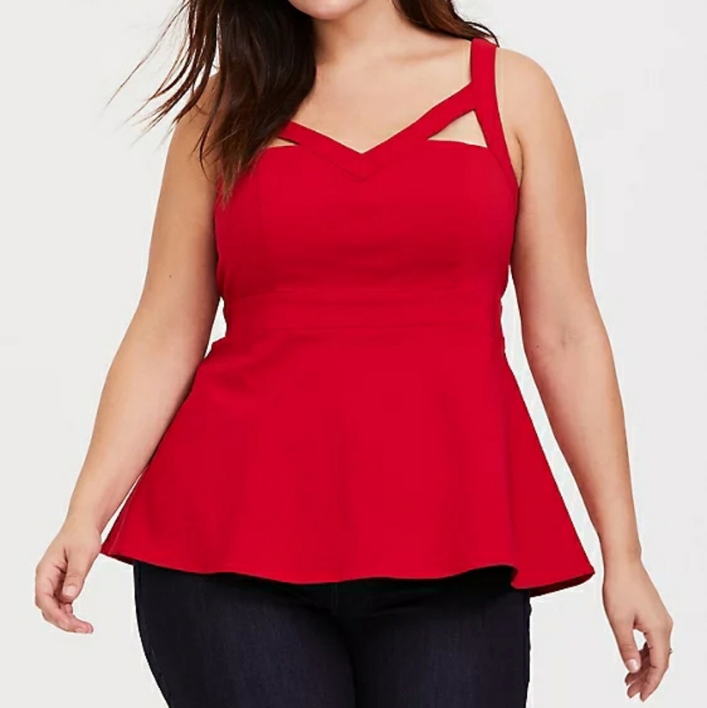 Cutout Peplum Top